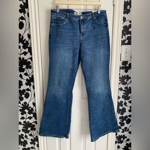 Bershka Women's 12 Blue Flare Jeans casual everyday essentials